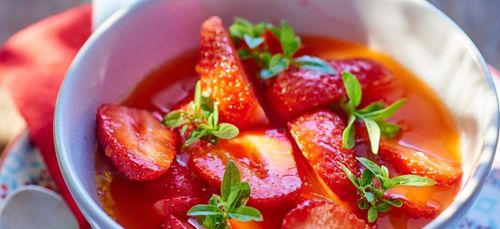 Recette : Soupe de fraises à la menthe et au citron vert