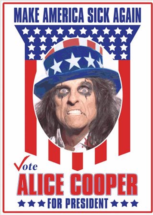 Alice Cooper se présente à l'élection présidentielle américaine