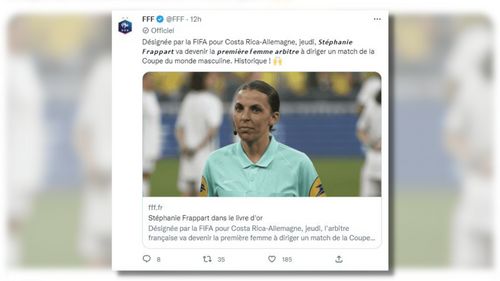 La Française Stéphanie Frappart entre dans l’histoire du football