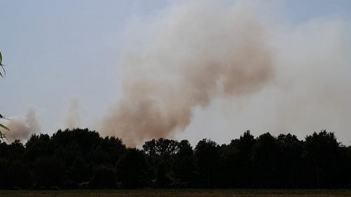 Téloché : deux hectares brûlés, deux maisons menacées