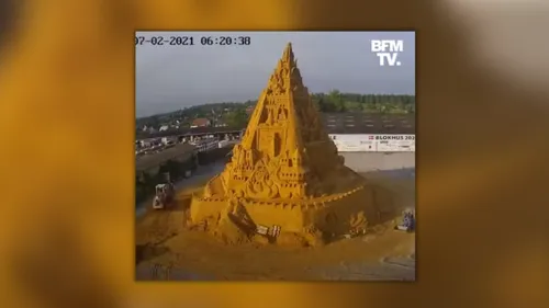Le plus haut château de sable au monde construit au Danemark