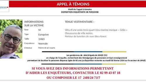 Ille-et-Vilaine : un appel à témoins lancé après la disparition...