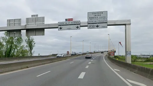 Nantes : le périphérique fermé entre les portes de l’Estuaire et de...