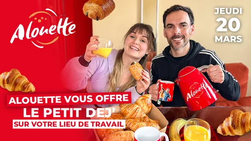 Alouette vous offre le petit déj' sur votre lieu de travail !