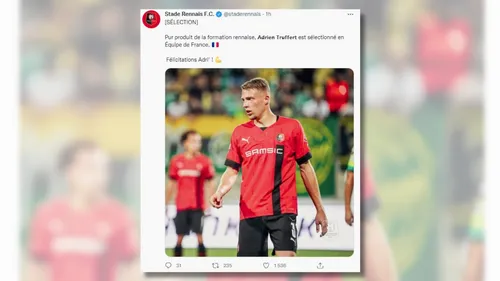Football : le rennais Adrien Truffert en équipe de France