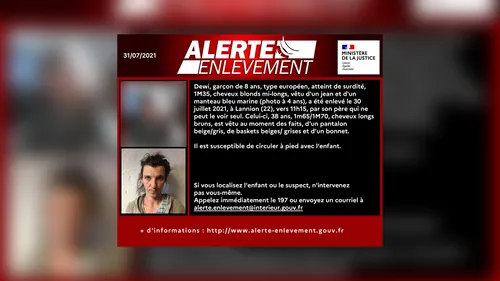 Alerte enlèvement : Un enfant de huit ans porté disparu en Bretagne