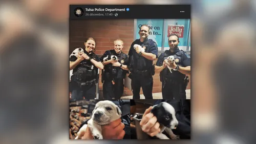 États-Unis : Un commissariat de police adopte des chiots abandonnés...