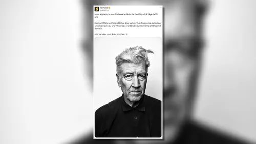Le réalisateur David Lynch, géant du cinéma, est mort