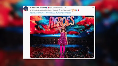La France remporte l'Eurovision Junior pour la troisième fois !