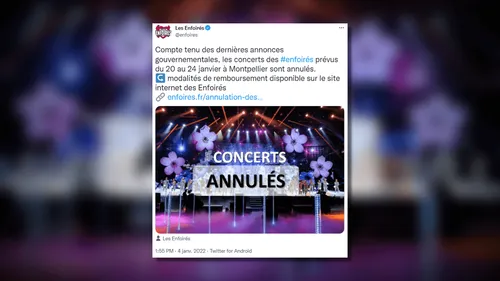 Les concerts avec public des Enfoirés annulés