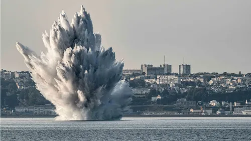 Une opération de déminage dans la rade de Brest, ce mercredi 11 juin