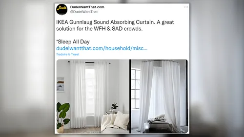 IKEA ajoute à son catalogue des rideaux anti-bruit !