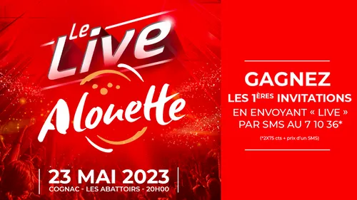 Le Live Alouette le 23 mai à Cognac !