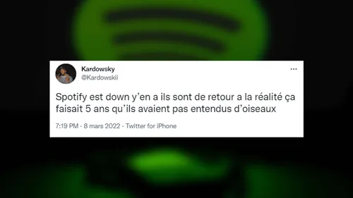 Le service de musique en ligne Spotify à l'arrêt pendant plus d'une...