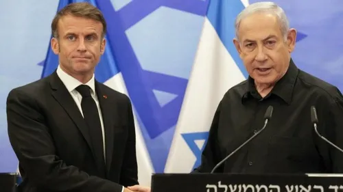 Macron exige un cessez-le-feu à Gaza Et  Netanyahu rejette 2 États