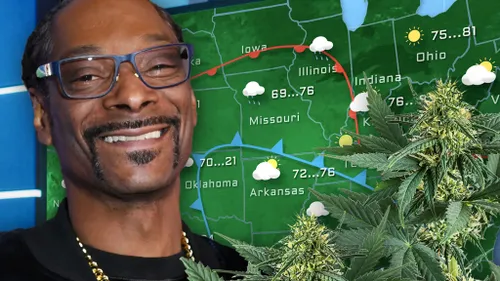 Snoop Dogg présente une météo décalée sur le thème de la marijuana...