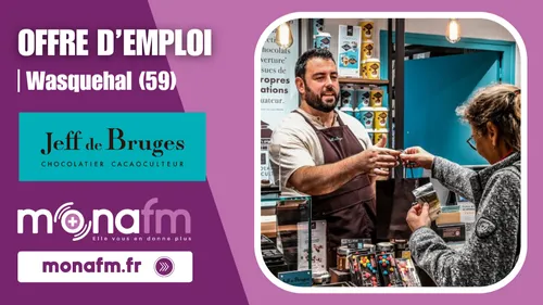 Jeff de Bruges à Wasquehal recrute un(e) vendeur(se) chocolaterie...