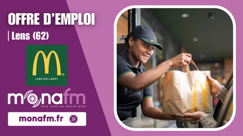 McDonald's à Lens recrute 2 équipiers polyvalents de restauration...