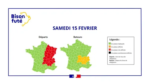 Les prévisions de Bison Futé, pour ce week end 