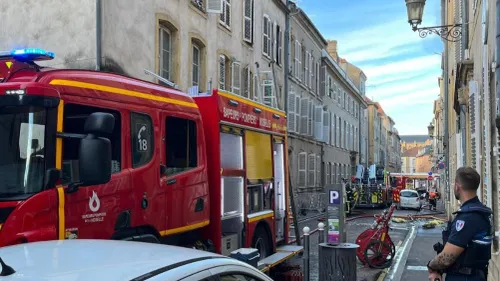 Incendie à Metz : un important dégagement de fumée rue Saint-Marcel
