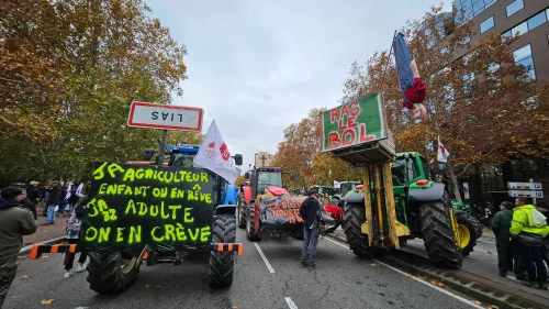 Les agriculteurs mobilisés à Toulouse 