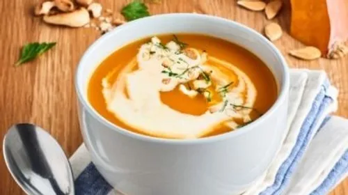 Soupe de l'automne au potiron et lait de coco
