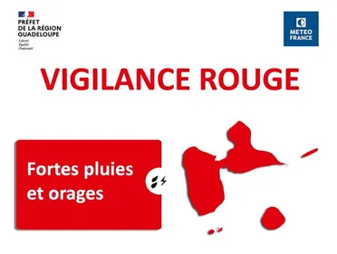 La Guadeloupe est placée en vigilance rouge en raison d'une...