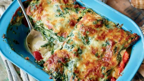 Lasagnes de poisson et épinards