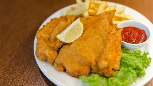 Filet d'églefin frit