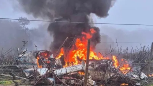Magny-les-Villers:  Un avion s’écrase dans les vignes, deux blessés...