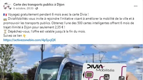 Divia alerte sur un faux compte Facebook 