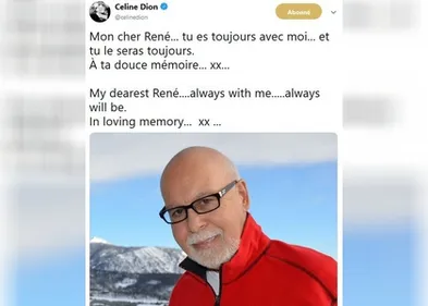 Céline Dion poste un message émouvant à son défunt René