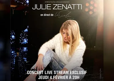 Vous pourrez regarder le prochain concert de Julie Zenatti depuis...