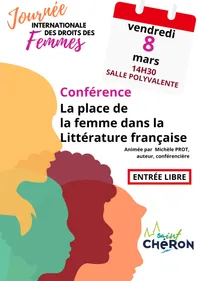 conference LA PLACE DE LA FEMME DANS LA LITTERATURE FRANCAISE