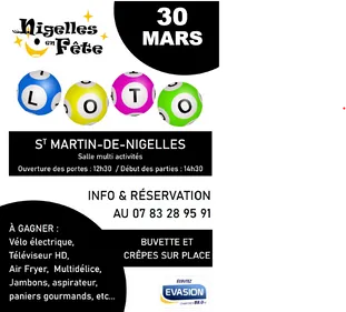 Loto de Nigelles en Fêtes