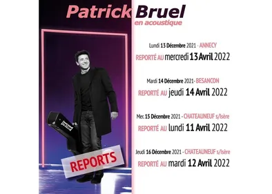 Les concerts de Patrick Bruel reportés à l'année prochaine 