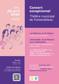 Concert au Théatre de Fontainebleau Dimanche 28 Avril 2024