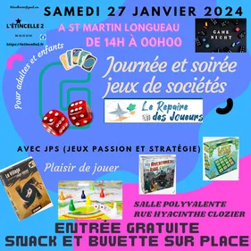 Après midi et soirée Jeux de Sociétés 27 janvier 