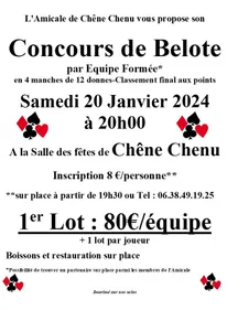 Concours de Belote de Chêne Chenu