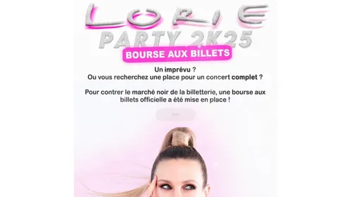 Lorie a trouvé la combine pour éviter les reventes de places à prix...