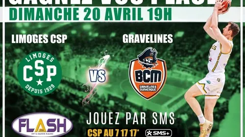 Basket : Gagnez vos places pour Limoges CSP / Gravelines