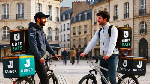 Livreurs Uber et Deliveroo interdits au centre-ville de Limoges  