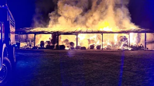 Corrèze : Un bâtiment agricole de 1.000m2 ravagé par les flammes