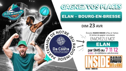 Gagnez vos places pour le match Elan Béarnais vs Jl Bourg