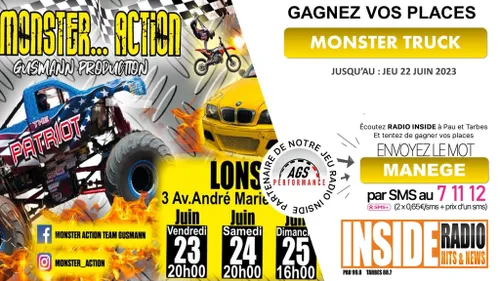 gagnez vos places pour le Show de Monsters Trucks à Lons ! 