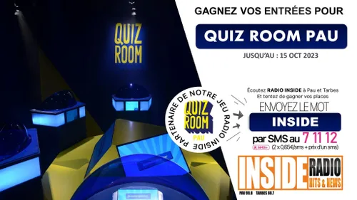 GAGNEZ vos entrées pour Quiz Room Pau  ! 