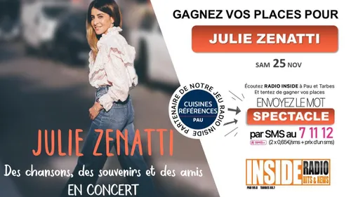 LISTE DES GAGNANTS : CONCERT DE JULIE ZENATTI A LARUNS