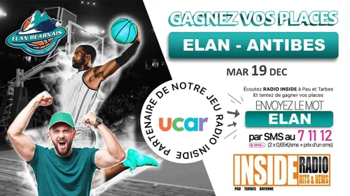 Gagnez vos invitations pour le match Elan Béarnais VS Antibes !