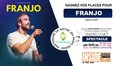 Gagnant(e) : Les invitations pour le spectacle de Franjo au Palais...