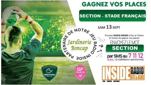 Liste des gagnant(e)s : Section VS Stade Francais ! 
